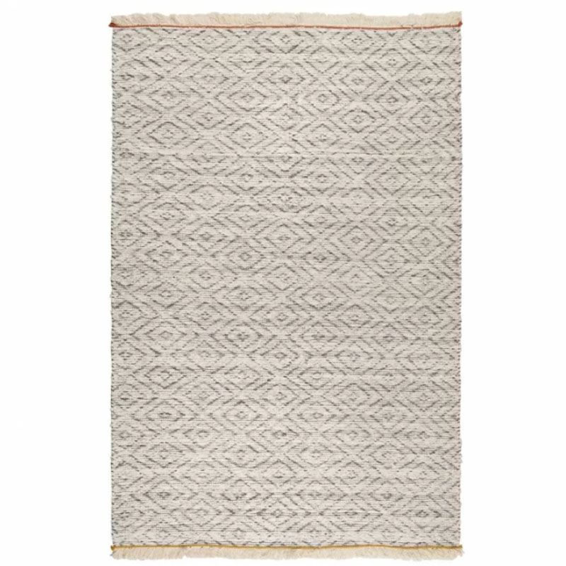 Ковер Mainyas Carpet 100% хлопок Белый Синий в Кирове | Loft Concept 