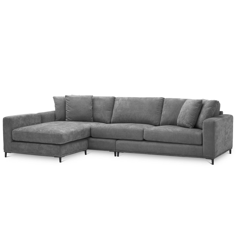 Диван Eichholtz Sofa Feraud Lounge grey Серый Черный Диван Eichholtz Sofa Feraud Lounge grey Серый Черный в Кирове | Loft Concept