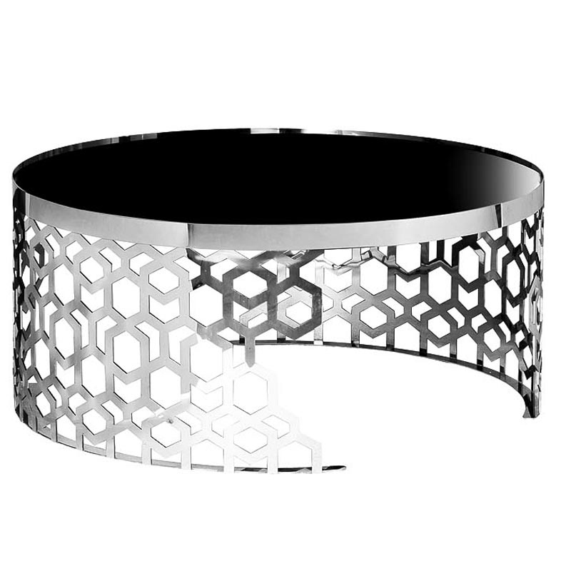 Кофейный стол Yen Geometry Table Silver 90 Серебряный Черный Кофейный стол Yen Geometry Table Silver 90 Серебряный Черный в Кирове | Loft Concept