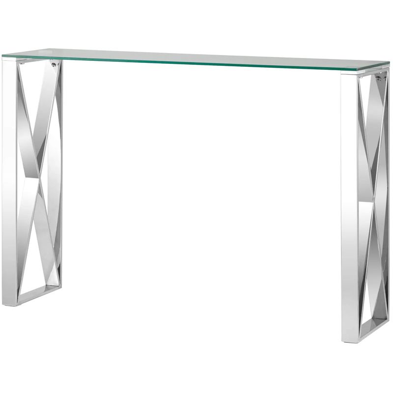 Консоль Lannes Collection Silver Серебряный Прозрачное Стекло Консоль Lannes Collection Silver Серебряный Прозрачное Стекло в Кирове | Loft Concept