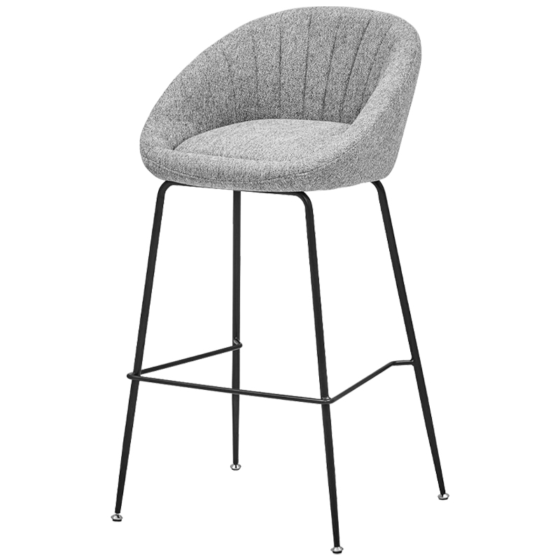 Барный стул Alberto Bar Stool Gray Черный Светло-серый в Кирове | Loft Concept 