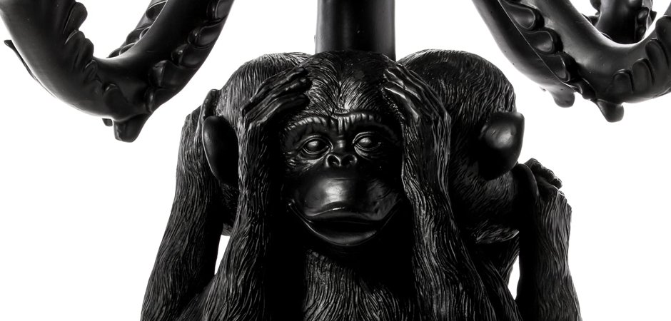 Подсвечник Seletti Giant Burlesque 3 Monkeys Black Подсвечник Seletti Giant Burlesque 3 Monkeys Black - Loft-Concept в Кирове