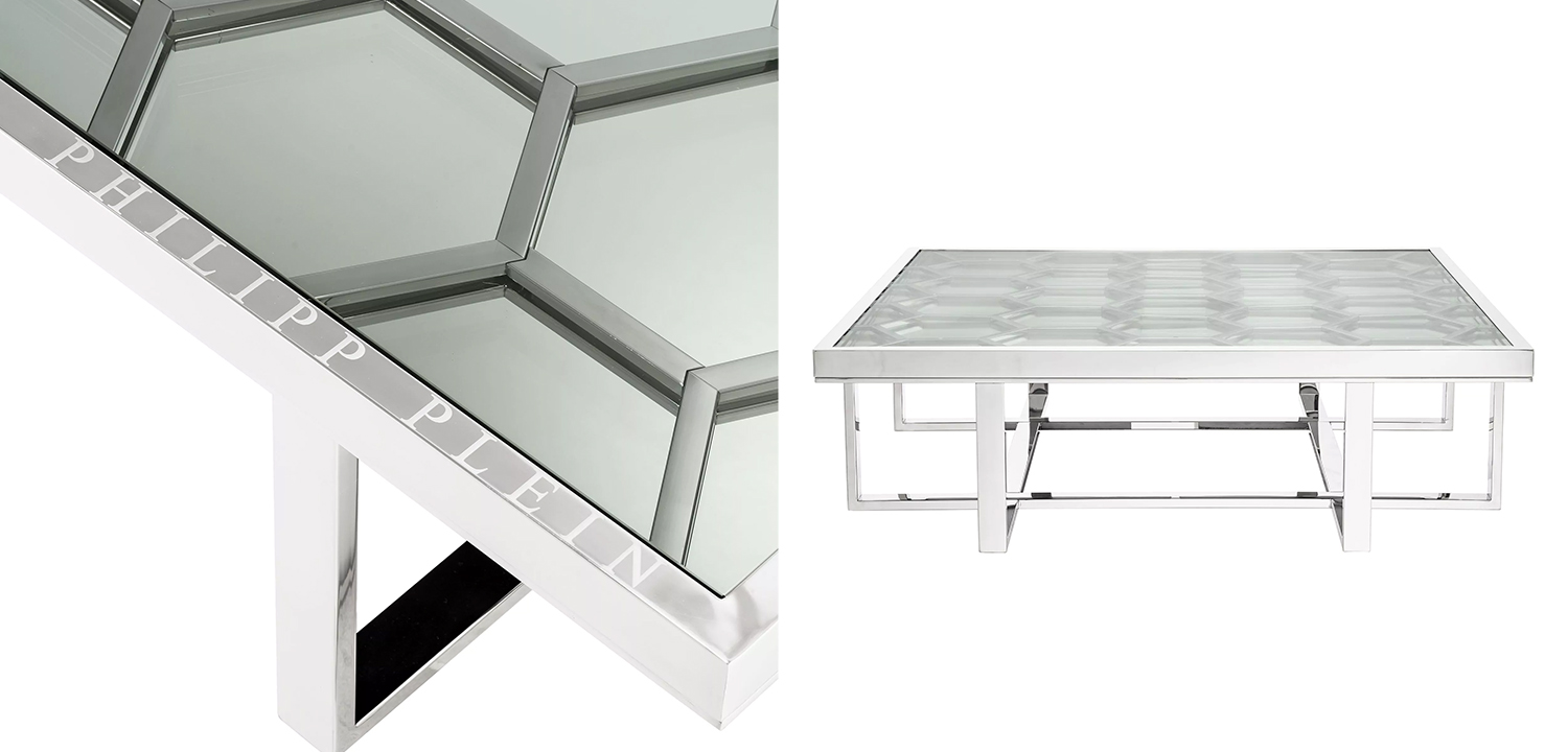 Кофейный стол Philipp Plein Coffee Table Skeleton Chrome - фото