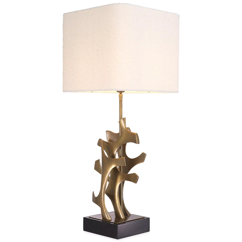 Настольная лампа Eichholtz Table Lamp Agape Brass Белый Латунь Настольная лампа Eichholtz Table Lamp Agape Brass Белый Латунь в Кирове | Loft Concept