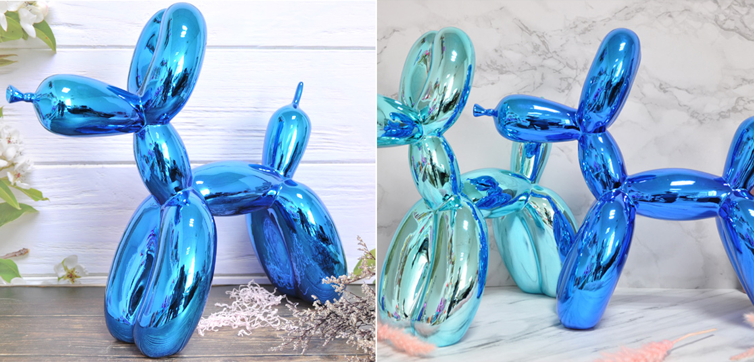 Статуэтка Jeff Koons Balloon Dog shining blue - фото