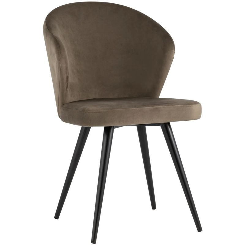 Стул Коричневый Бархат Volante Chair Коричневый Черный Стул Коричневый Бархат Volante Chair Коричневый Черный в Кирове | Loft Concept