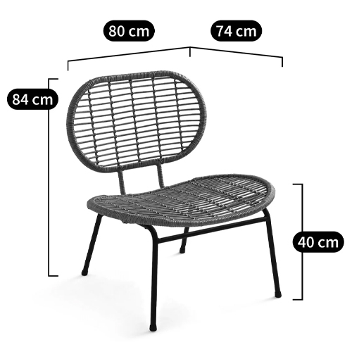 Садовое кресло из искусственного ротанга Mills Rattan Wicker Chair в Кирове