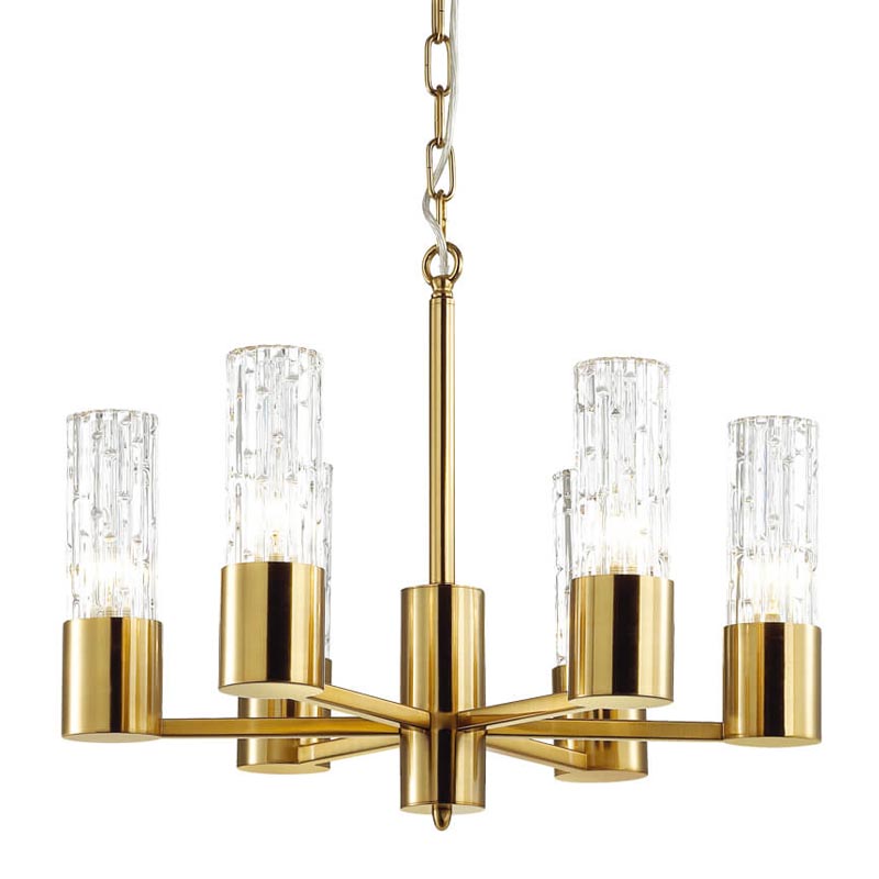 Люстра Lorinda Chandelier Прозрачный (Transparent) Золотой в Кирове | Loft Concept 