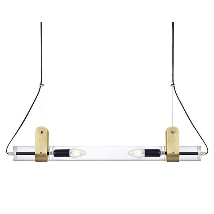 Люстра ReTube Pendant Double Латунь Люстра ReTube Pendant Double Латунь в Кирове | Loft Concept