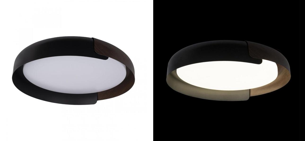 Светильник потолочный круглый Assol cup Black Wood диаметр 46 - фото №1