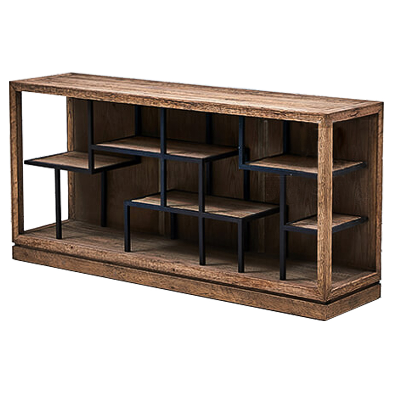 Стеллаж в стиле Лофт Geometric Loft Rack S Коричневый Черный Стеллаж в стиле Лофт Geometric Loft Rack S Коричневый Черный в Кирове | Loft Concept