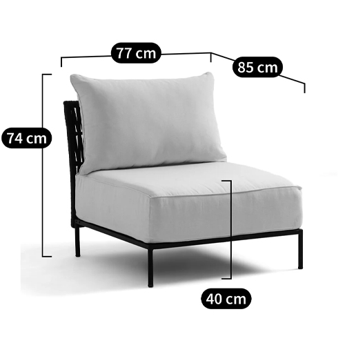 Уличное кресло Alaric Armchair Black в Кирове