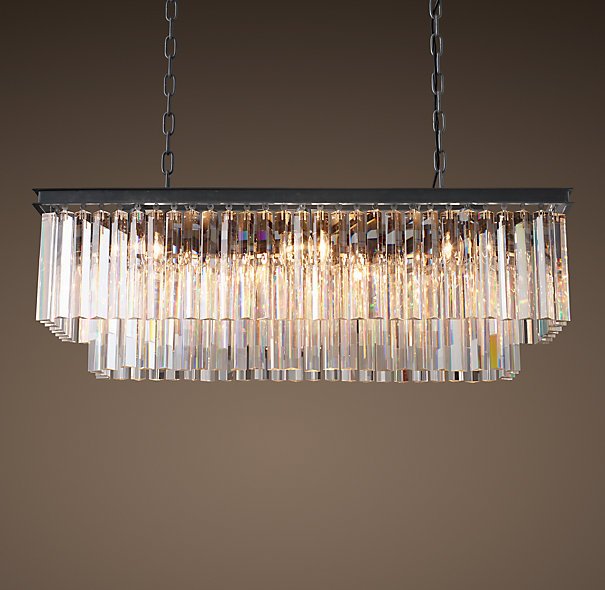 Люстра RH 1920s Odeon Clear Glass Fringe Black iron 90 Черный Люстра RH 1920s Odeon Clear Glass Fringe Black iron 90 Черный в Кирове | Loft Concept