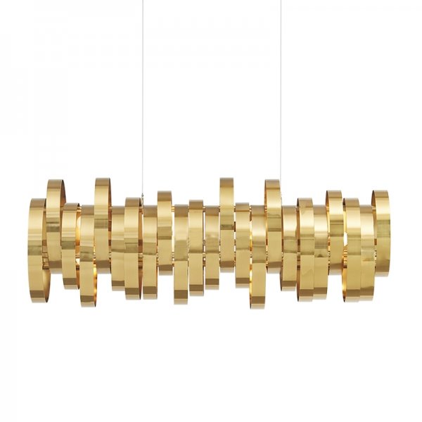 Люстра Brass Belts Chandelier Латунь в Кирове | Loft Concept 