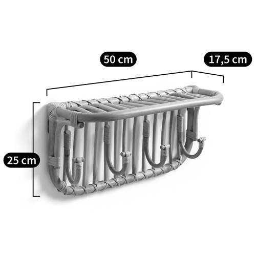 Настенная вешалка из ротанга с полкой Willa Wall Shelf Hanger Настенная вешалка из ротанга с полкой Willa Wall Shelf Hanger в Кирове