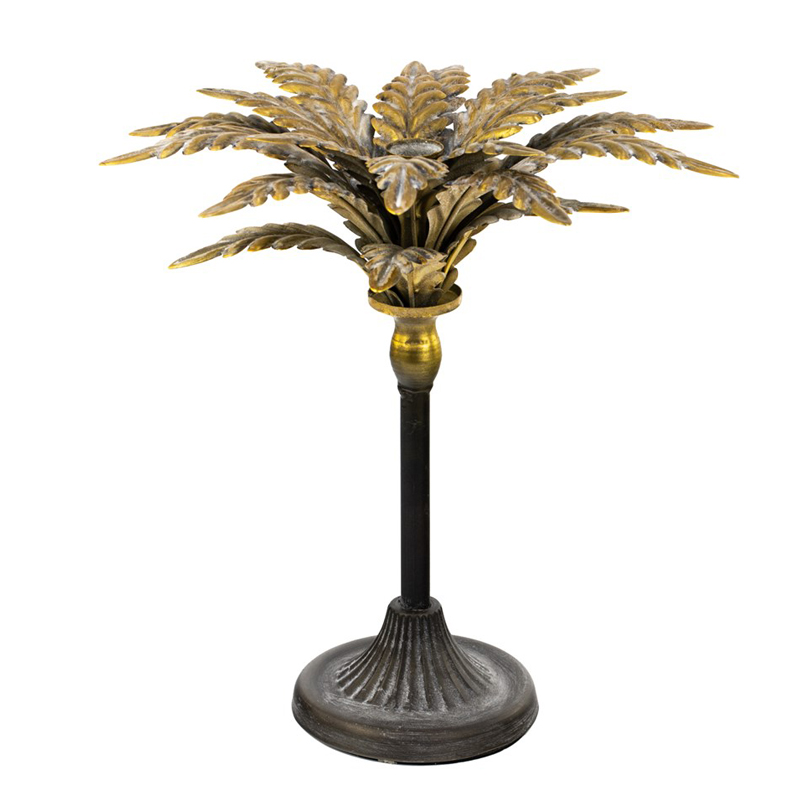 Подсвечник Tropical Forest gold & black пальма Черный Золотой Подсвечник Tropical Forest gold & black пальма Черный Золотой в Кирове | Loft Concept