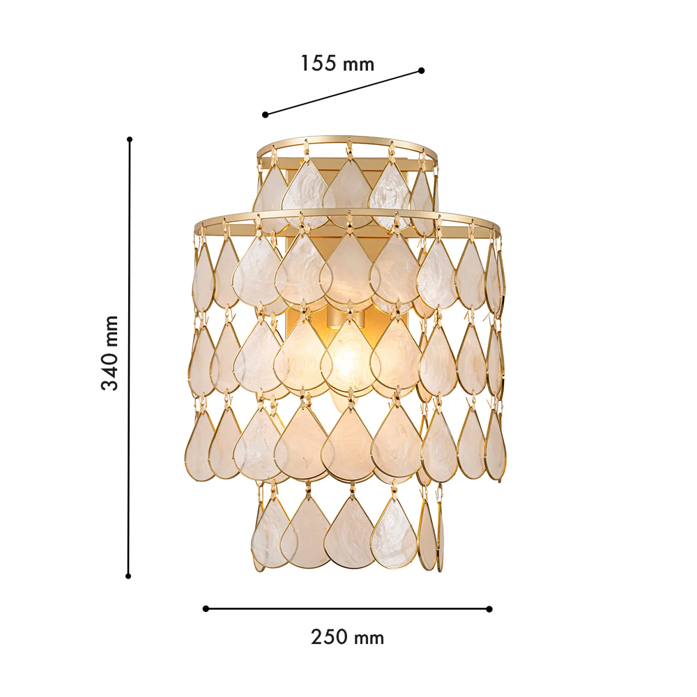 Бра с декором из натуральной морской ракушки Iridescent Light в Кирове