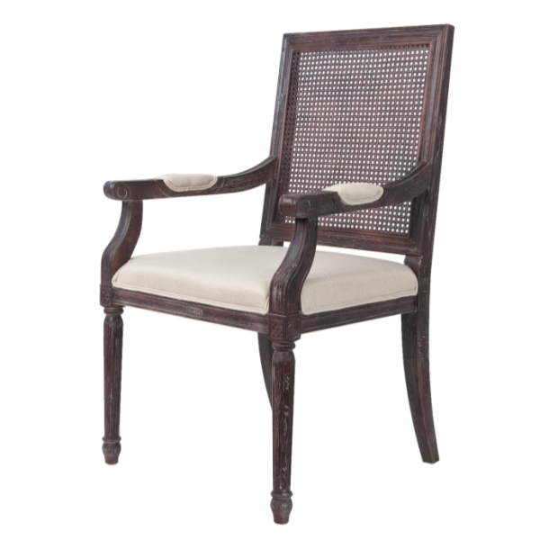 Стул French chairs Provence Garden Brown ArmChair Коричневый Бежевый Стул French chairs Provence Garden Brown ArmChair Коричневый Бежевый в Кирове | Loft Concept