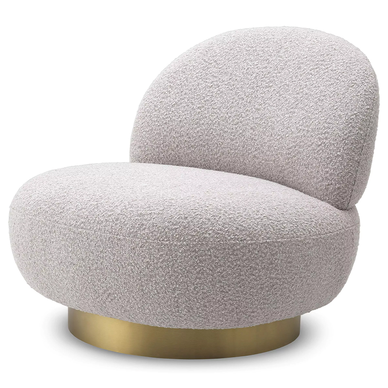 Кресло Eichholtz Swivel Chair Clement Grey Светло-серый Латунь Кресло Eichholtz Swivel Chair Clement Grey Светло-серый Латунь в Кирове | Loft Concept