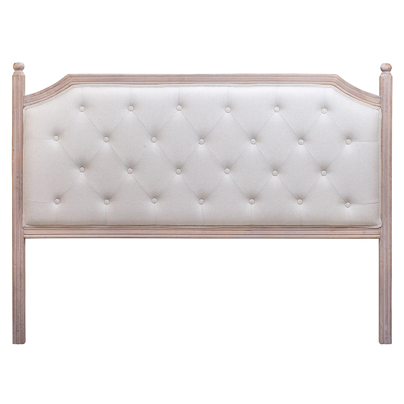Изголовье кровати бежевое с мягкой обивкой из льна Emma Headboard Бежевый Коричневый Изголовье кровати бежевое с мягкой обивкой из льна Emma Headboard Бежевый Коричневый в Кирове | Loft Concept