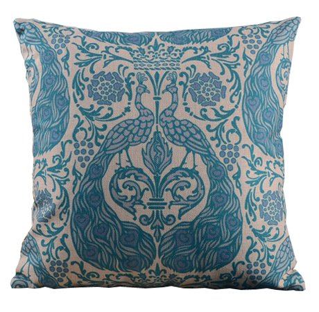 Подушка blue peacock ornament Бирюзовый Подушка blue peacock ornament Бирюзовый в Кирове | Loft Concept