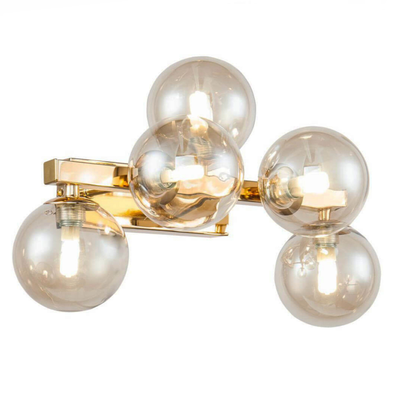 Бра Berries Chandelier Amber 5 Глянцевое золото Янтарь (Amber) Бра Berries Chandelier Amber 5 Глянцевое золото Янтарь (Amber) в Кирове | Loft Concept