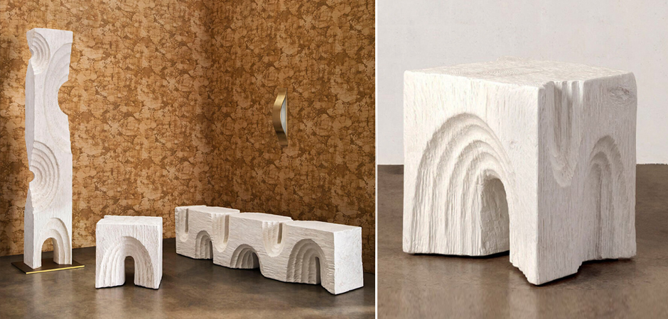 Приставной стол Kelly Wearstler Белый Echo Stool Приставной стол Kelly Wearstler Белый Echo Stool - Loft-Concept в Кирове