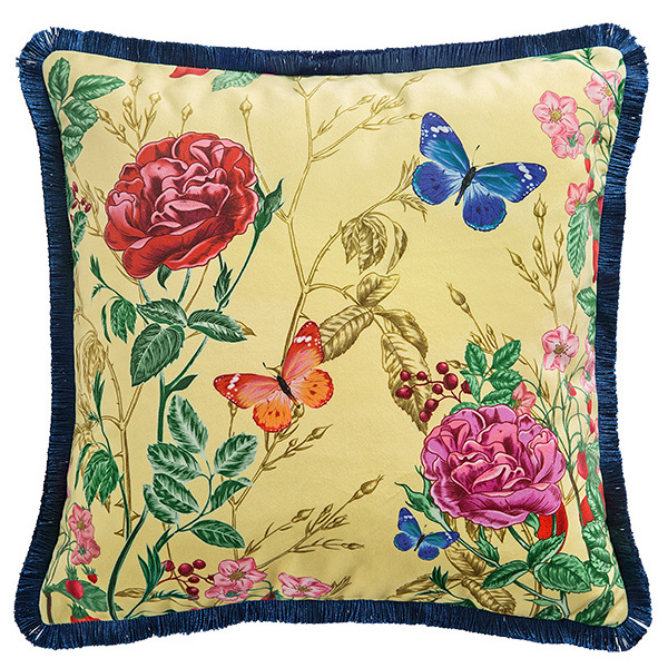 Декоративная подушка Flowers and Butterflies Мульти Декоративная подушка Flowers and Butterflies Мульти в Кирове | Loft Concept