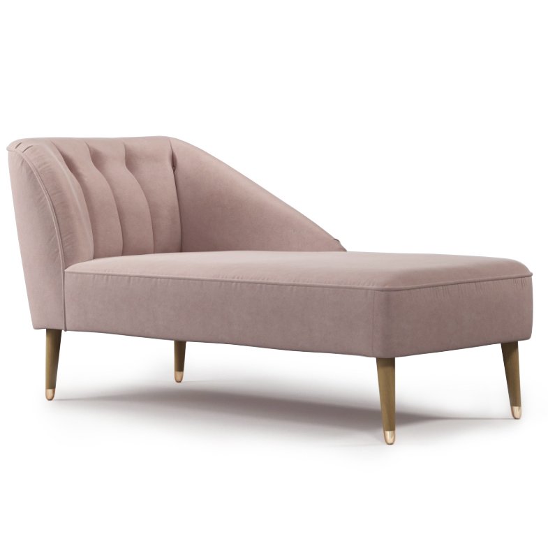 Кушетка Chaise Longue, Pink Cotton Velvet Розовый пастельный Кушетка Chaise Longue, Pink Cotton Velvet Розовый пастельный в Кирове | Loft Concept