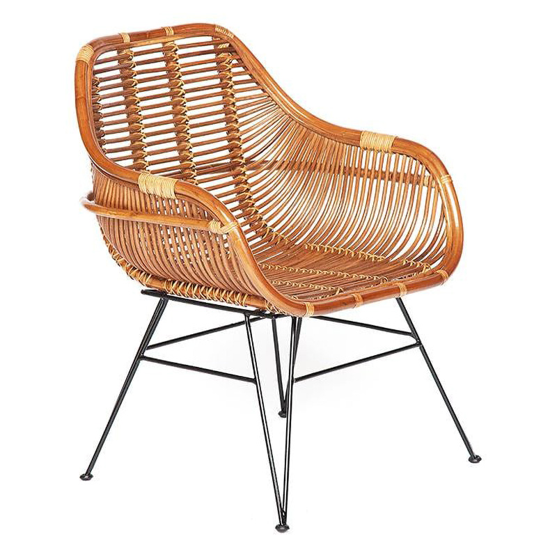 Кресло Rattan Wicker Chair Pitaya Древесина Черный Кресло Rattan Wicker Chair Pitaya Древесина Черный в Кирове | Loft Concept