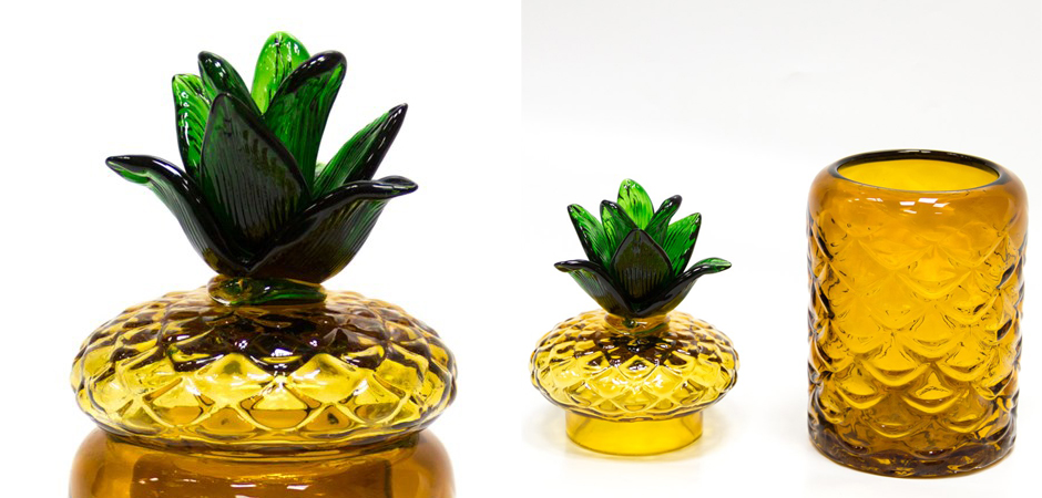 Ваза с крышкой Pineapple Transparent Amber M Ваза с крышкой Pineapple Transparent Amber M - Loft-Concept в Кирове