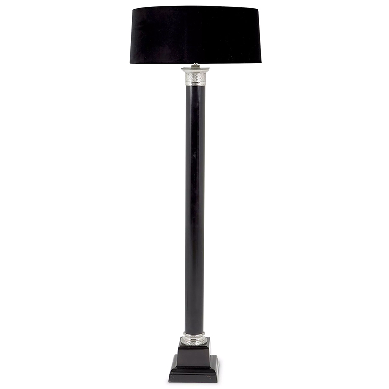 Торшер Eichholtz Floor Lamp Monaco Никель Черный Торшер Eichholtz Floor Lamp Monaco Никель Черный в Кирове | Loft Concept