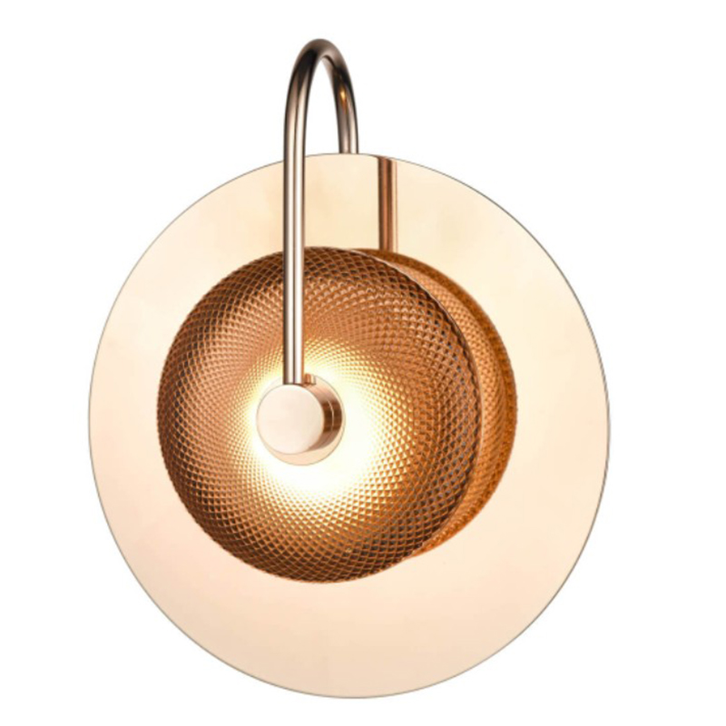 Бра Gold Disk One Mirrored Золотой Зеркало в Кирове | Loft Concept 