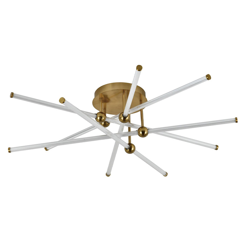 Потолочный светильник светодиодный из стали и акрила Trumpet Tube Bronze Бронза в Кирове | Loft Concept 
