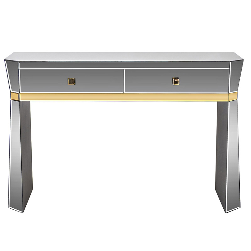 Консоль зеркальная Emiliano Mirrored Console Зеркало Золотой в Кирове | Loft Concept 