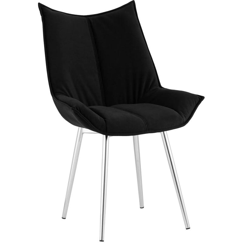 Стул Oslo Chair Черный Велюр Черный Серебряный Стул Oslo Chair Черный Велюр Черный Серебряный в Кирове | Loft Concept
