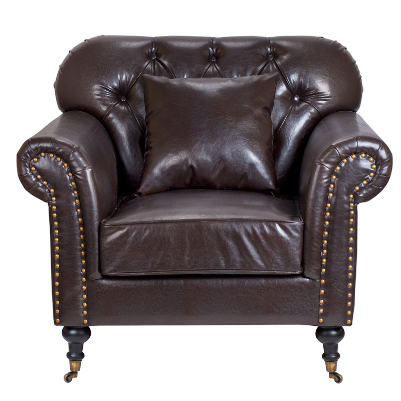 Кресло Taddeo Armchair brown Коричневый Кресло Taddeo Armchair brown Коричневый в Кирове | Loft Concept