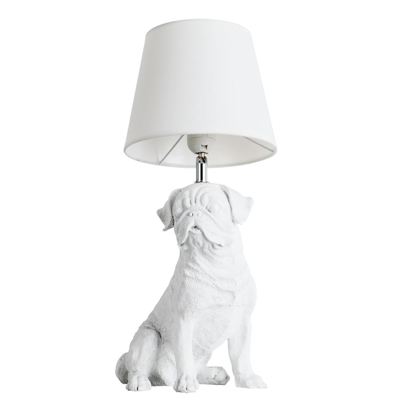 Настольная лампа White Bulldog Table Lamp Белый Настольная лампа White Bulldog Table Lamp Белый в Кирове | Loft Concept