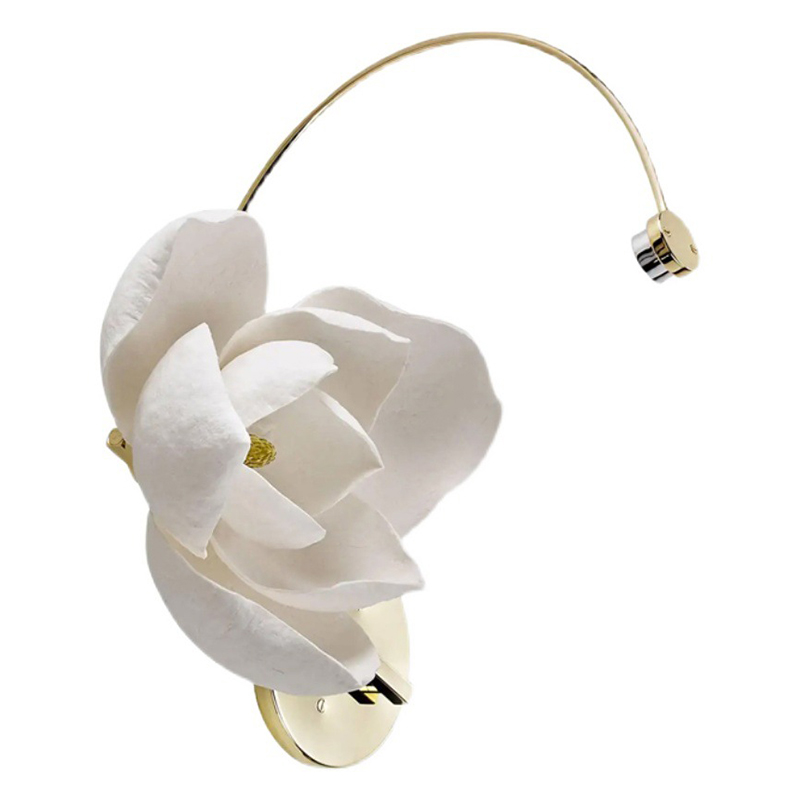 Бра Белый Цветок Lure Sconce by PELLE Белый Глянцевое золото Бра Белый Цветок Lure Sconce by PELLE Белый Глянцевое золото в Кирове | Loft Concept