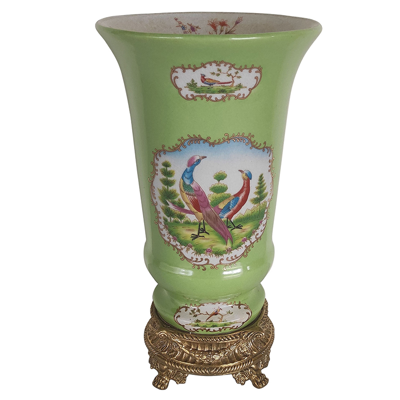Ваза Gabino Green Vase Бронза Мульти Зеленый Ваза Gabino Green Vase Бронза Мульти Зеленый в Кирове | Loft Concept