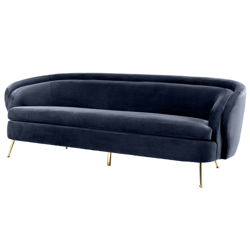 Диван Eichholtz Sofa Orion Синий Латунь Диван Eichholtz Sofa Orion Синий Латунь в Кирове | Loft Concept