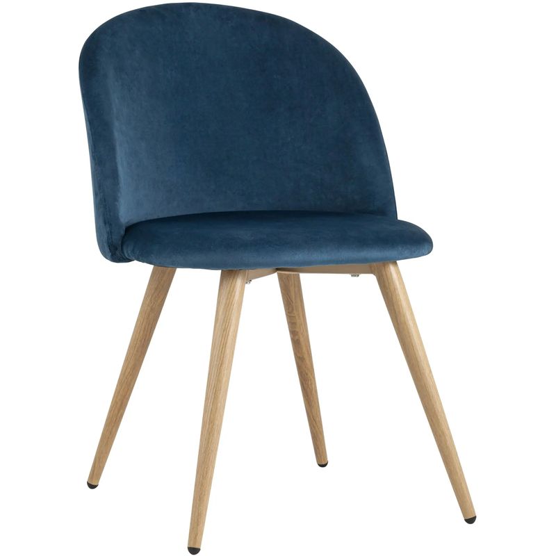 Стул Miruna Chair II Синий Велюр Синий Древесина Стул Miruna Chair II Синий Велюр Синий Древесина в Кирове | Loft Concept