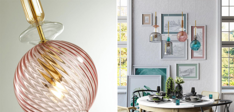 Подвесной Geometry Glass Розовый - фото №1