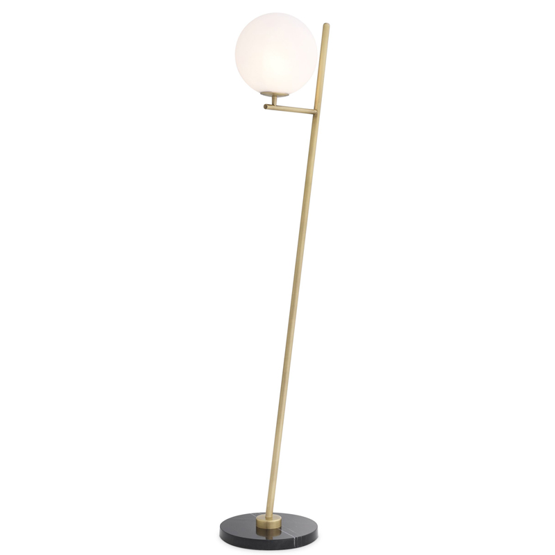 Торшер Eichholtz Floor Lamp Flynn Brass Латунь Античная полированная Белый Черный Мрамор Nero Торшер Eichholtz Floor Lamp Flynn Brass Латунь Античная полированная Белый Черный Мрамор Nero в Кирове | Loft Concept
