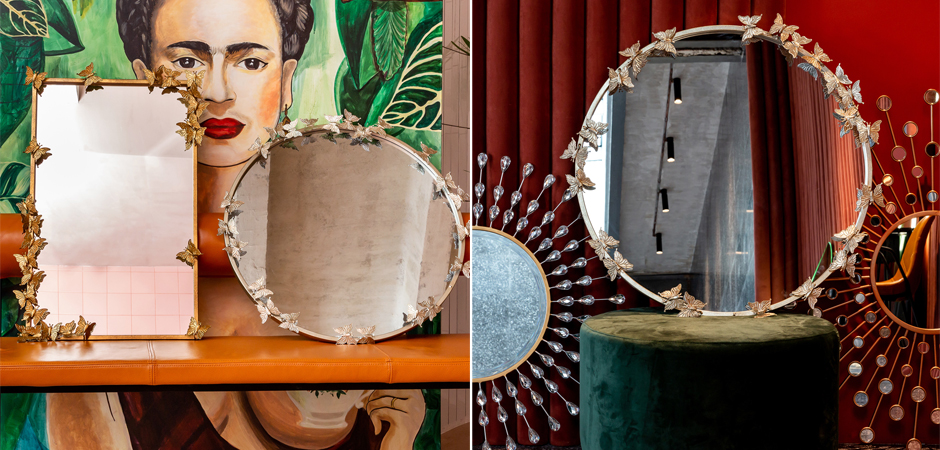 Зеркало Butterflies Circle Silver Mirror Зеркало Butterflies Circle Silver Mirror - Loft-Concept в Кирове