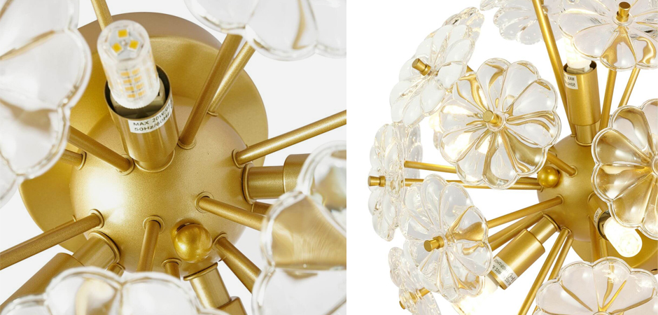 Бра Glass Flowers Sputnik Wall Lamp Бра Glass Flowers Sputnik Wall Lamp - Loft-Concept в Кирове