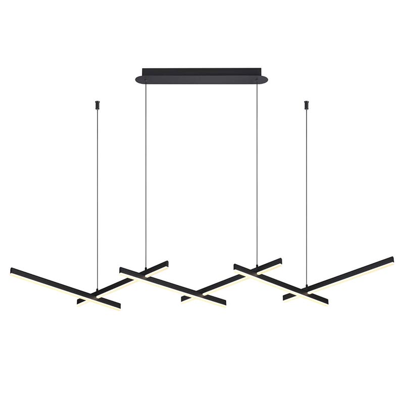 Люстра Rolf Black Lines Linear Chandelier Черный Люстра Rolf Black Lines Linear Chandelier Черный в Кирове | Loft Concept