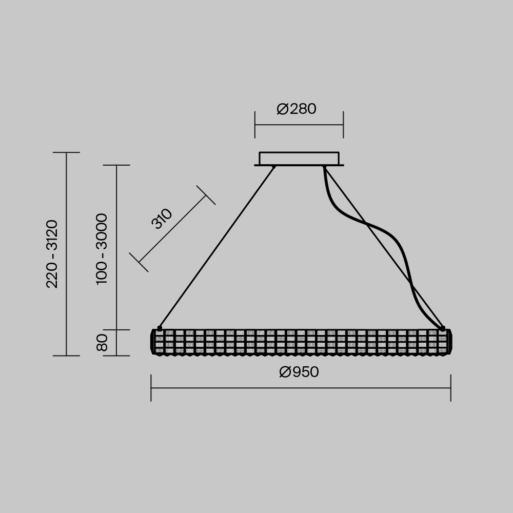 Люстра подвесная Castello 3000К 35Вт в Кирове