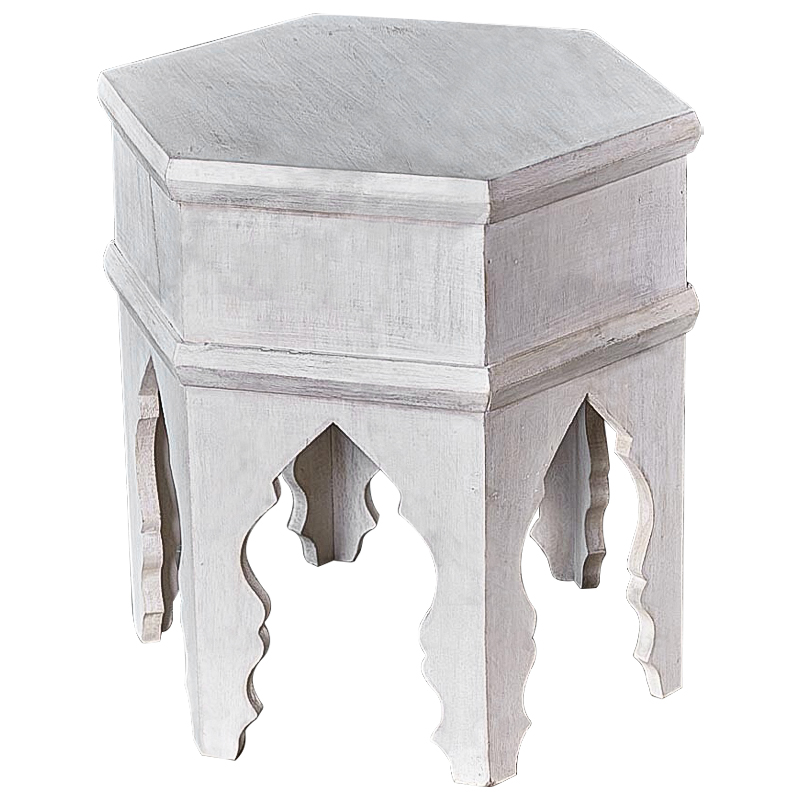 Приставной стол Weimin Grey MangoSide Table Белый Приставной стол Weimin Grey MangoSide Table Белый в Кирове | Loft Concept