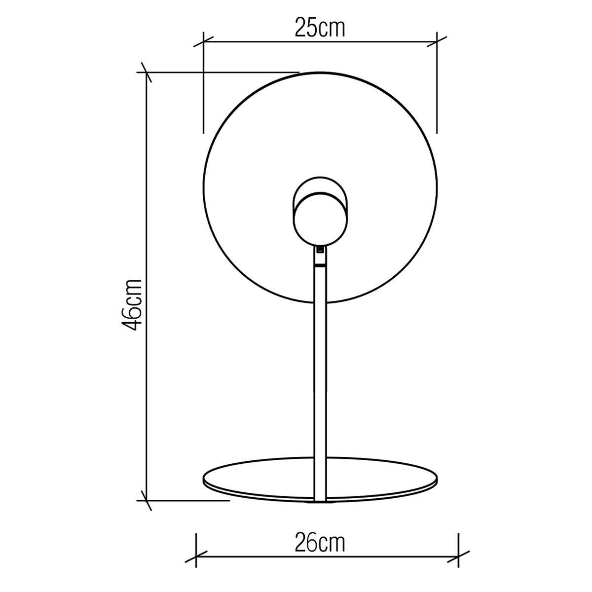 Настольная лампа с круглым деревянным отражателем и черным цилиндрическим плафоном Accord Lighting в Кирове